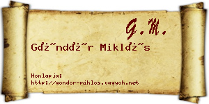 Göndör Miklós névjegykártya